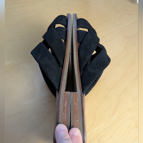 MAGUIRE Women Sandals Size 38 = 7.5-8 US Black And Tan Suede Top - Picture 5 of 7